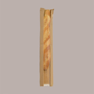 1000 Sacchetto Carta Avana Demi Baguette Finestra Micr 12+5H34 [82203bf8]