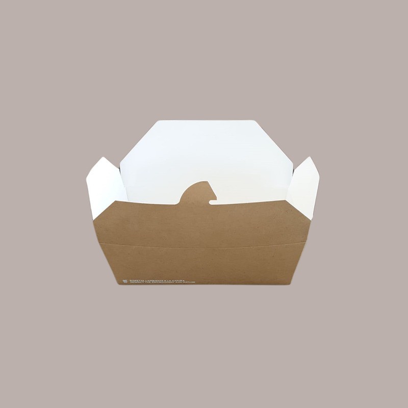 50 Pz Box  Alimenti Grande Asporto Foodbox Avana 200x140H65 [c64a1170]