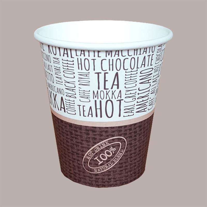50 Pz Bicchiere Bibita Termico 250cc 8oz in Carta JUTA NEW BH25 [a6994281]