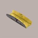 100 Pz Vassoio Mono Porzione in PP PET Oro e Nero per Eclair [a41549d0]