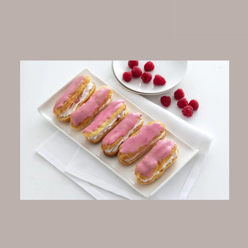 100 Pz Vassoio Mono Porzione in PP PET Oro e Nero per Eclair [a1450ece]