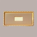 25 Pz Vassoio Rettangolare Medoro Oro Plastica Rigido 15x20 Alcas [15adcb0e]