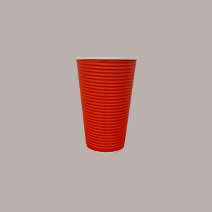 25 Pz Bicchiere Carta Thermic Style Frappè BT55 12oz Rosso [9858646a]