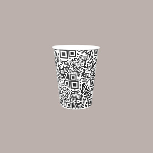 100 Pz Bicchiere Bibita Cartone Frappè Fantasia Black&White B/25 [f663e663]