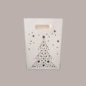 10 Pezzi Shoppers Carta Bianca Albero Natale Oro 16+8H23 [f8ad47ca]