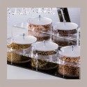 1 Espositore Porta Granelle in Plexiglass Base Nera con 6 Barattoli [c4b8fe0d]