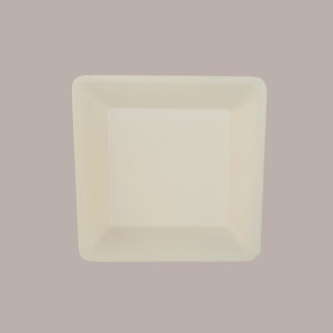 50 Piatto Biodegradabile Eco Quadrato 16x16 Carta Polpa Cellulosa [51806d9f]