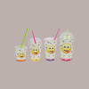 100 Pz Bicchiere Bibita Yogurt Carta Fantasia Emoticon Emoji 250cc [f482130a]