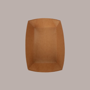 125 Vassoio Alto Carta per Alimenti Grande 210x140H50 Ceralacca