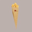 100 Pz Cono Carta Avana Porta Alimenti Fritti Piccolo 145H210mm [a5ebfaa4]