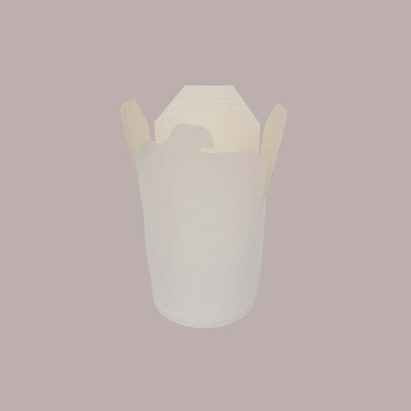 50 Pz Take Away Food Cup Box Carta Politenta Bianca 1000cc [df306a79]