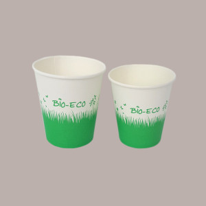 50 Pz Bicchiere Carta BIO ECO Biodegradabile BHF20 7oz Prato [084f9877]