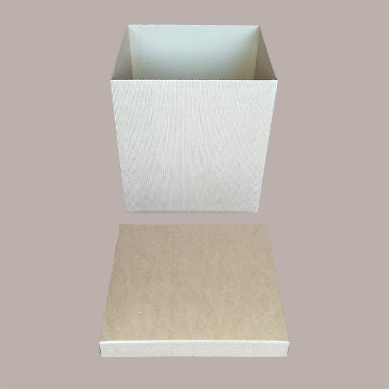 5 Pz Scatola Baule+Coperchio Carta Onda Avana 250x250H300 mm [35604223]