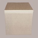 5 Pz Scatola Baule+Coperchio Carta Onda Avana 250x250H300 mm [3030053d]