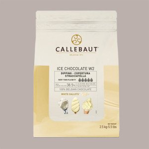 2,5 Kg Cioccolato Copertura Bianco Ice Stecco Gelato Callebaut