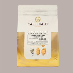 2,5 Kg Cioccolato di Copertura Gold Ice Stecco Gelato Callebaut