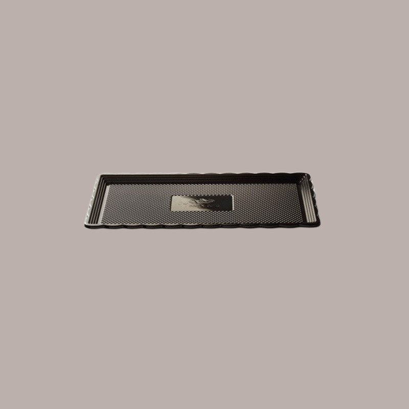 10 Pz Vassoio Rettangolare Medoro Oro Plastica Rigido 15x35 Alcas [414cc1df]