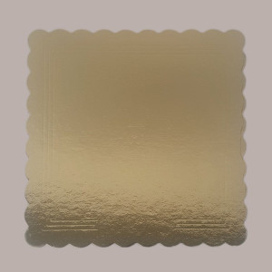 10 Kg Sottotorta Vassoio Cartone Quadrato ALA Oro Nero 35x35 cm [7de15824]