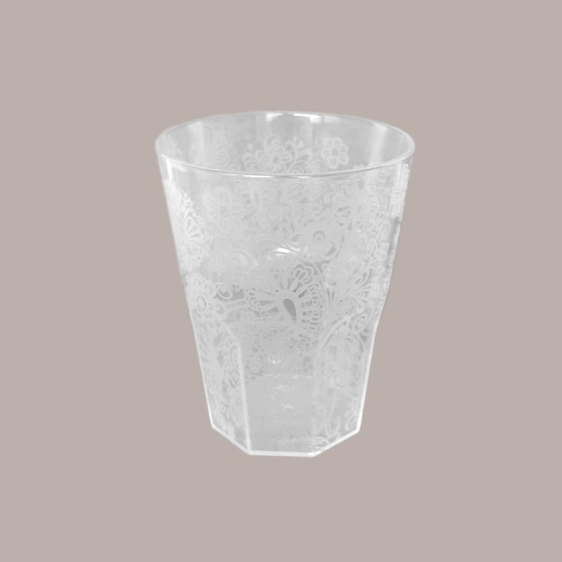 Bicchiere Cocktail Tumbler Decorato cc250 Riutilizzabile x 5 pz. [1954d218]