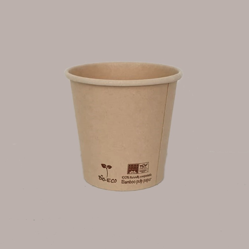 50 Pz Bicchiere Carta Caffè Termico Biodegradabile 4oz BHF10
