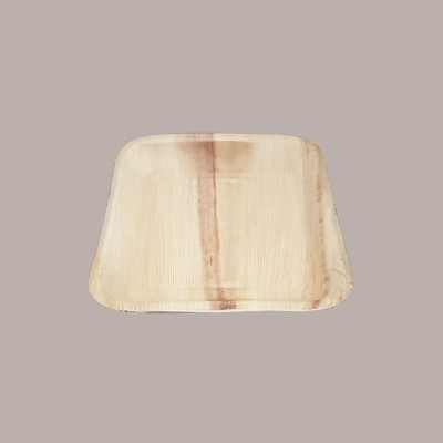 25 Pezzi Piatto Quadrato Grande Foglia Palma Bio 24x24 [8010a827]