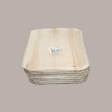 25 Pezzi Piatto Quadrato Grande Foglia Palma Bio 24x24 [ee2b2a2e]