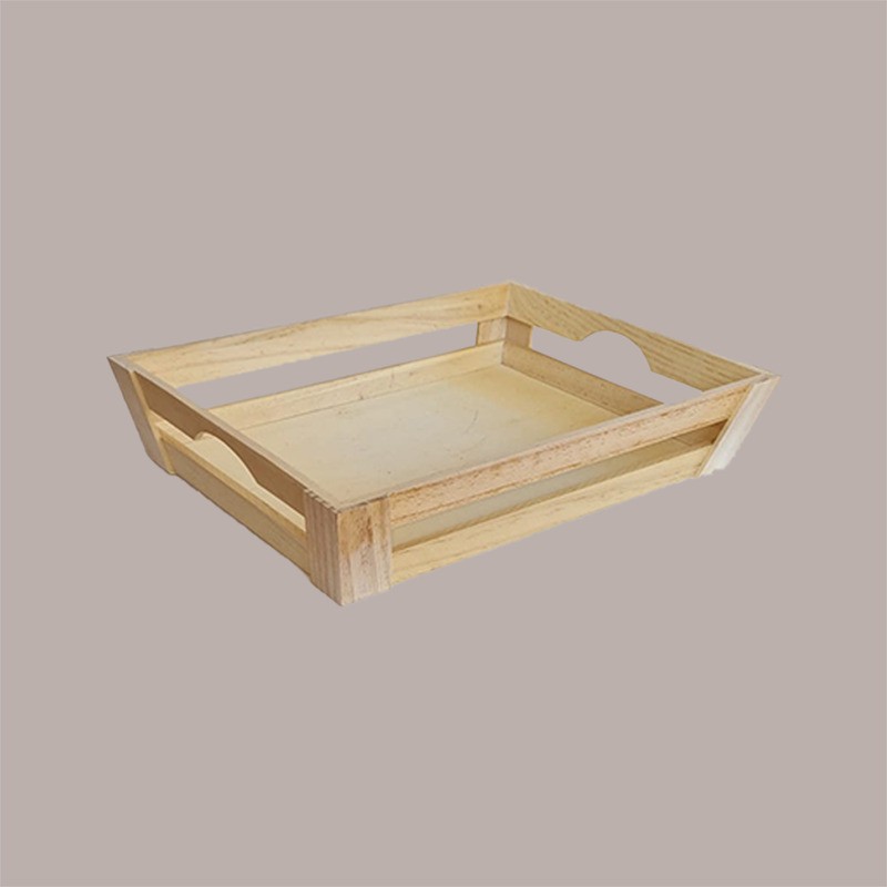 1 Pz Cassetta Legno Naturale Cesto Svasato Medio 40x30H7,5cm [d1a63cb6]