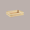 1 Pz Cassetta Legno Naturale Rettangolare Piccola Cesto 28x18H8 [703a5098]