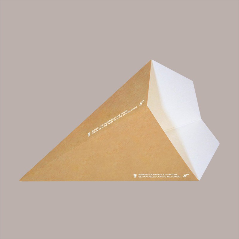 100 Pz Cono Piccolo Porta Fritti Carta Avana Bio Take Away H175 [2475476d]