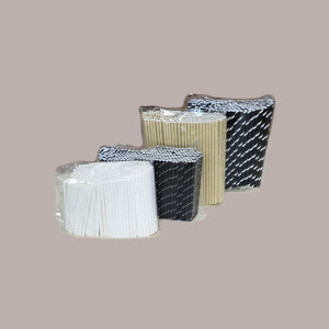 250 Pz Cannuccia BIO Dritta Carta Avana Kraft Straws Dm6 H200 [2baf0159]