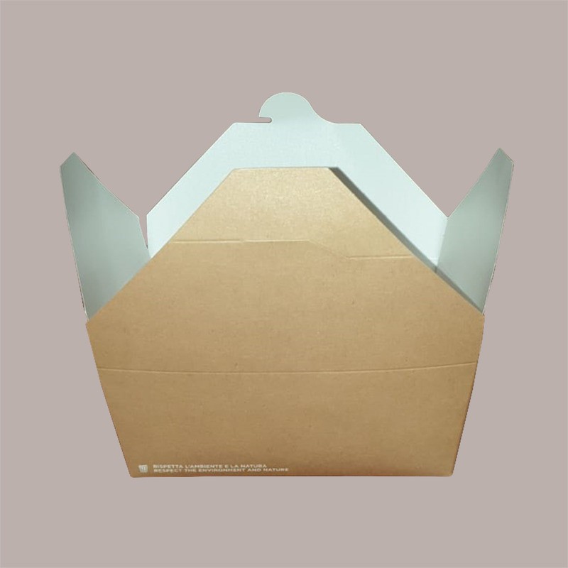 60 Pz Box Carta Alimenti Medio Asporto Foodbox Avana 152x120H65 [694f6099]