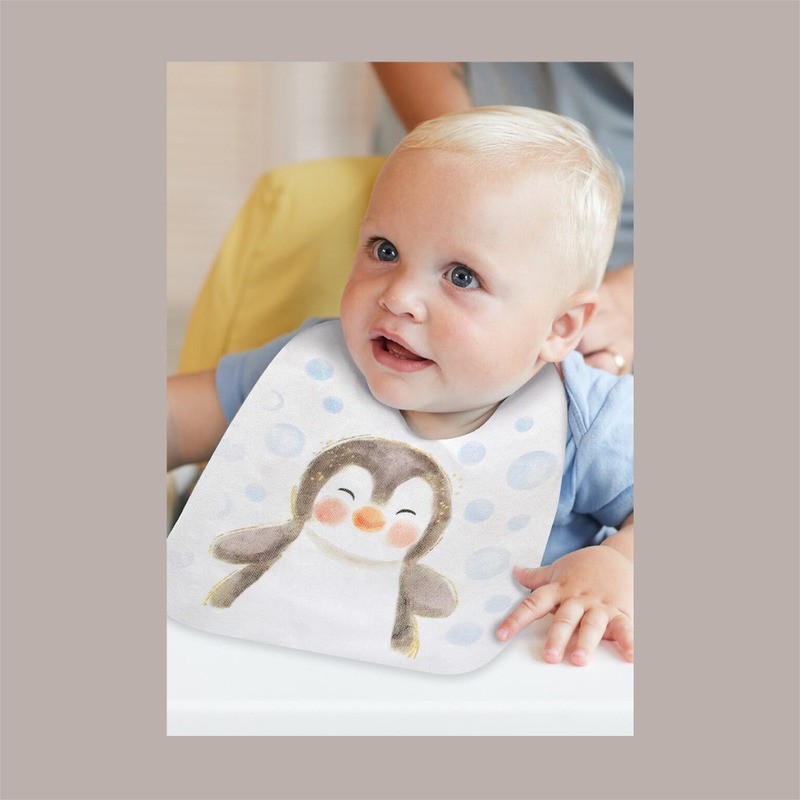 300 Pz Bavaglini Baby Bambino Colore Bianco Puppy in Tessuto Tnt [958925e8]