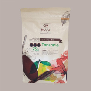 1 Kg Cioccolato Fondente Copertura Origine Tanzania 75% BARRY [9554c71a]