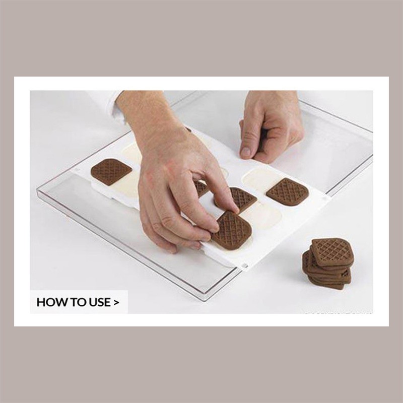 Stampo Silicone per Biscotto Gelato Mini Bon 45x45mm Break&Go [fa1b2e97]