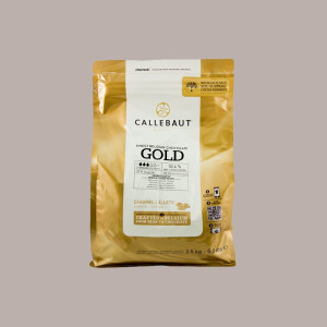 2,5 Kg Cioccolato Copertura Bianco al Caramello Gold Callebaut