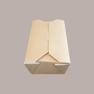 50 Pz Box Carta Alimenti Medio Asporto Foodbox Avana 160x90H60