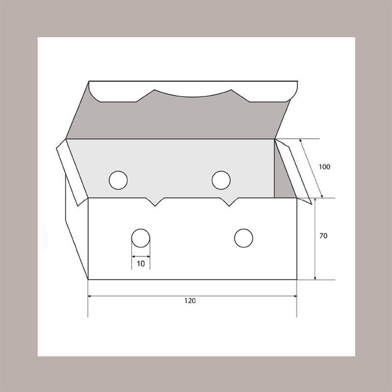 100 Porta Crocchette Piccolo Fritti Asporto Avana BIO 120x100H70 [33d01035]