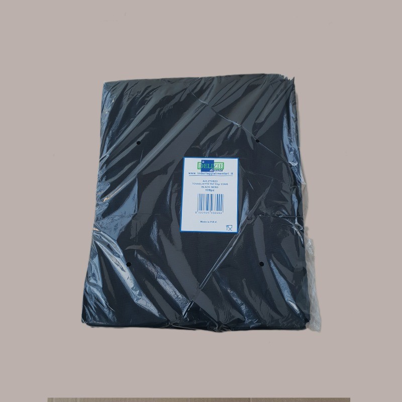 100 Pz Tovaglietta TNT Tinta Unita Colore Nera Monouso 33x45 [9b2b2d88]