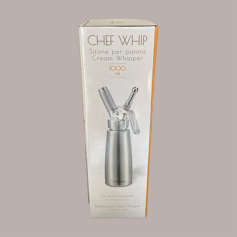 Sifone Professionale per Panna in Acciaio Inox 1000 ml Martellato [26046109]