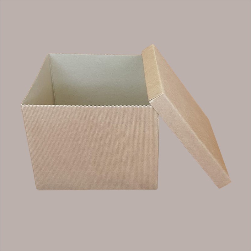 5 Pz Scatola Baule+Coperchio Carta Onda Avana 200x200H230 mm [348fce5c]