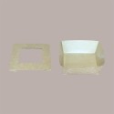 30 Box Alimenti Piccolo Asporto Carta Marrone Finestra 143x143H50 [f37a688c]