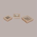 30 Box Alimenti Piccolo Asporto Carta Marrone Finestra 143x143H50 [4137ee96]