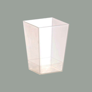 50 Monoporzione Bicchiere KUBIK Trasparente Bio Compost 120cc [978b0e47]