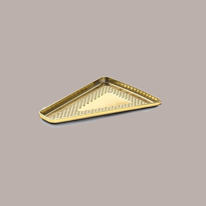 100 Pz Vassoio Medoro Oro in PS per Fetta Torta 160x120 mm Alcas [374d1c45]