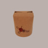 50 Pz Take Away Box Food Cup 500 cc Carta Avana Ceralacca [fc8150a6]