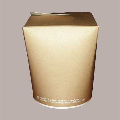 48 Pz Bicchiere Carta Contenitore Asporto Cibo da passeggio 500 Ml [06de98f1]