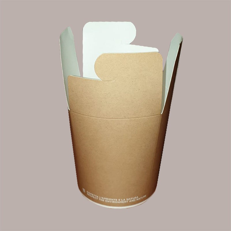48 Pz Bicchiere Carta Contenitore Asporto Cibo da passeggio 500 Ml [dff8dbfc]