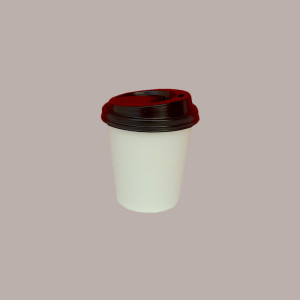50 Pz Bicchiere Carta Caffè  Bianco 4oz  Asporto Bevande Calde