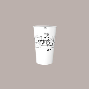 50 Pz Bicchiere Bibita Cartone Frappè Fantasia Black&White B/55 [442e6079]