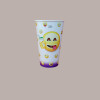 100 Pz Bicchiere Bibita Yogurt Carta Fantasia Emoticon Emoji 420cc [32ca1816]